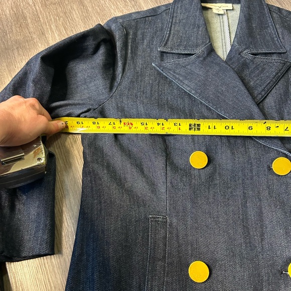 Coldwater Creek Dark Denim Jacket with Yellow Buttons - Picture 13 of 13